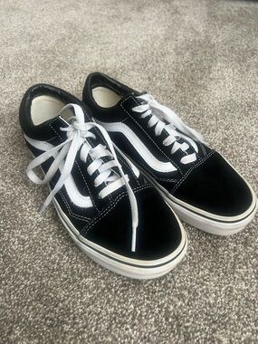 Vans Classic Black & White Low-Top Sneakers